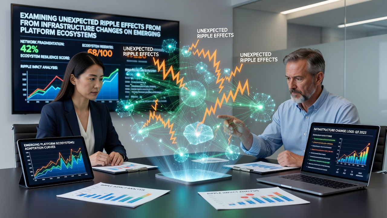 Data flow charts showing ripple impacts across interconnected platform components